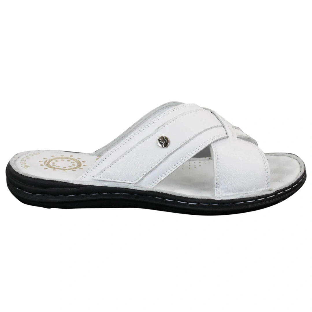 Wyndham W02 : Claquettes Homme Cuir Véritable - Confort Ultime, Été Chic et Waterproof !