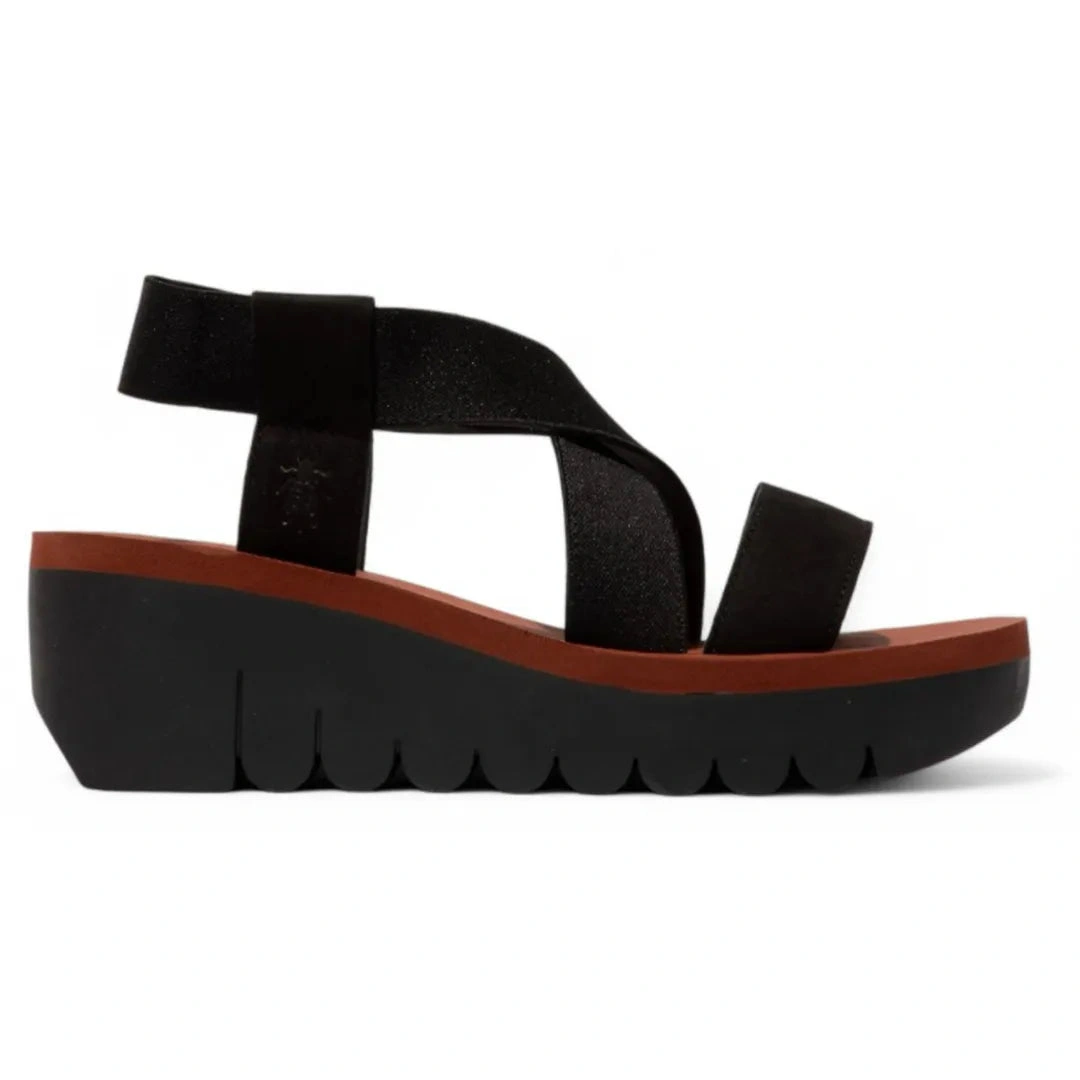 YABI922FLY: Sandales compensées en cuir, l'été chic et féminin! Pour briller, Mesdames.